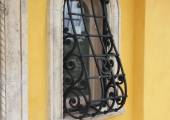 Protection grille for window in wrought iron
