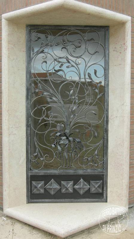  Wrought iron door richly decorated