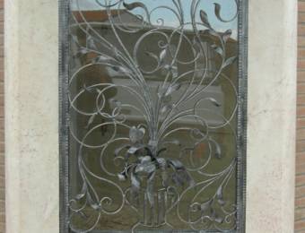  Wrought iron door richly decorated