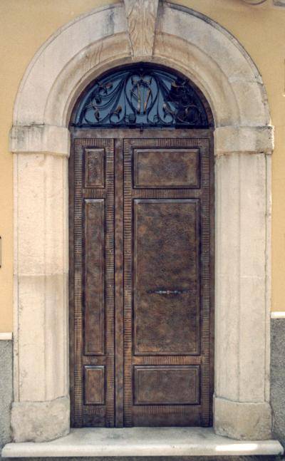 Ancient wrought iron entrance door