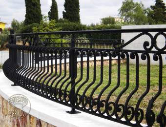 Baroque wrought iron fence