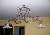 Wrought Iron Ceiling Lamp with 2 light bulb 
