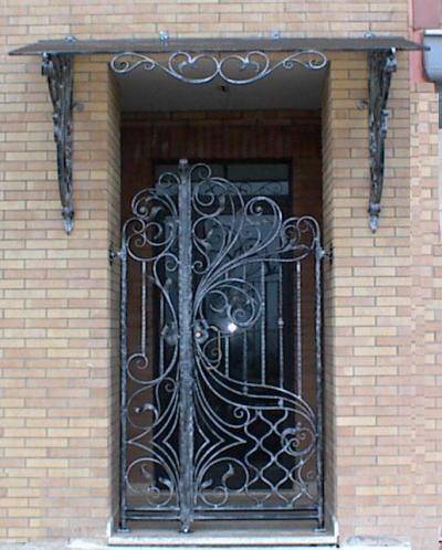 Canopy in wrought iron, hand-crafted