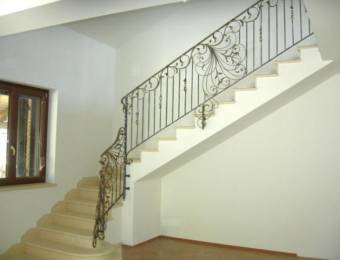 Railing in wrought iron