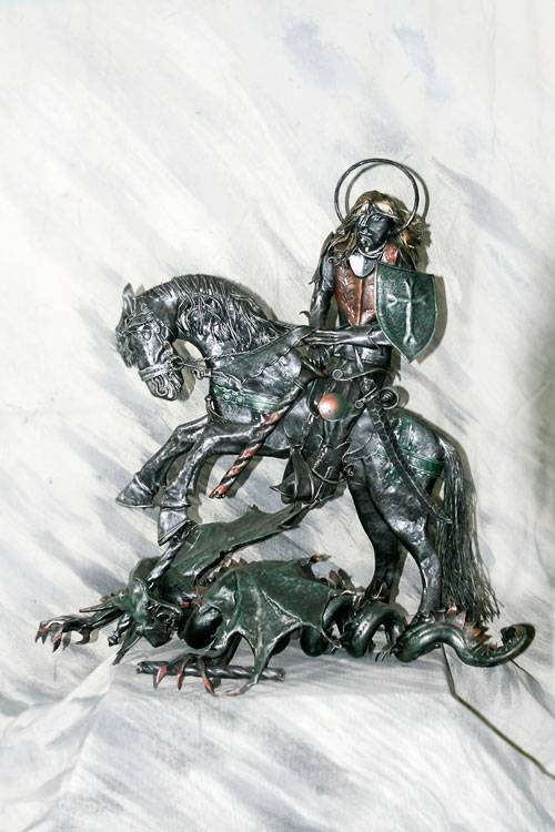 Work of art in wrought iron | Saint George and the Dragon
