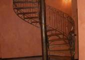Spiral staircase in wrought iron