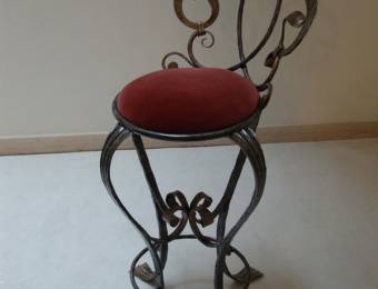 Stool Wrought Iron hand crafted