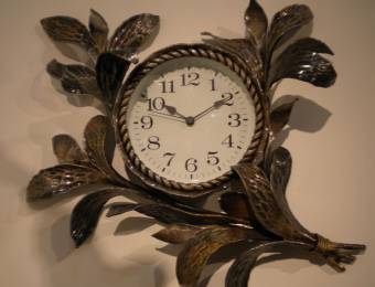 Wall Clock in wrought iron
