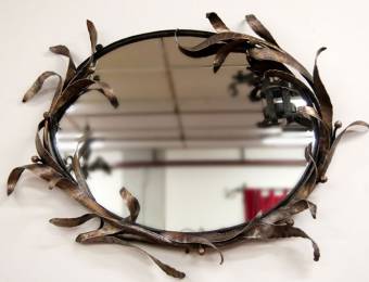 wall mirror in wrought iron