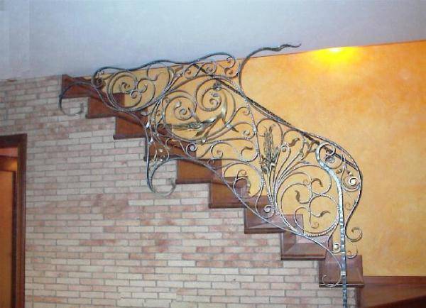 Wrought iron railing for stairways