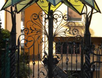 Wrought iron canopy