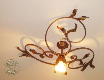 Wrought iron ceiling lamp