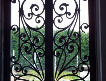 Wrought iron protection grille