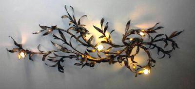 Floral branch in wrought iron