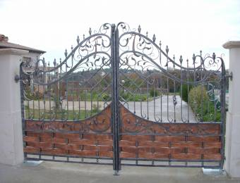 Wrought Iron Gate with Copper
