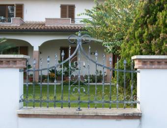 wrought iron hand made fence villa