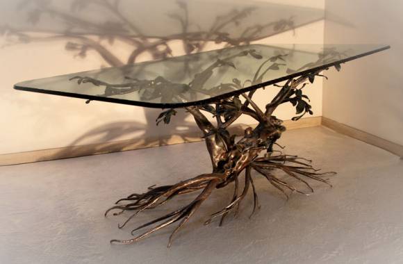 Wrought Iron Table - Tree Decoration