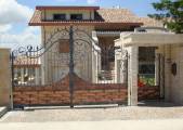 Artistic Wrought Iron Gate with copper