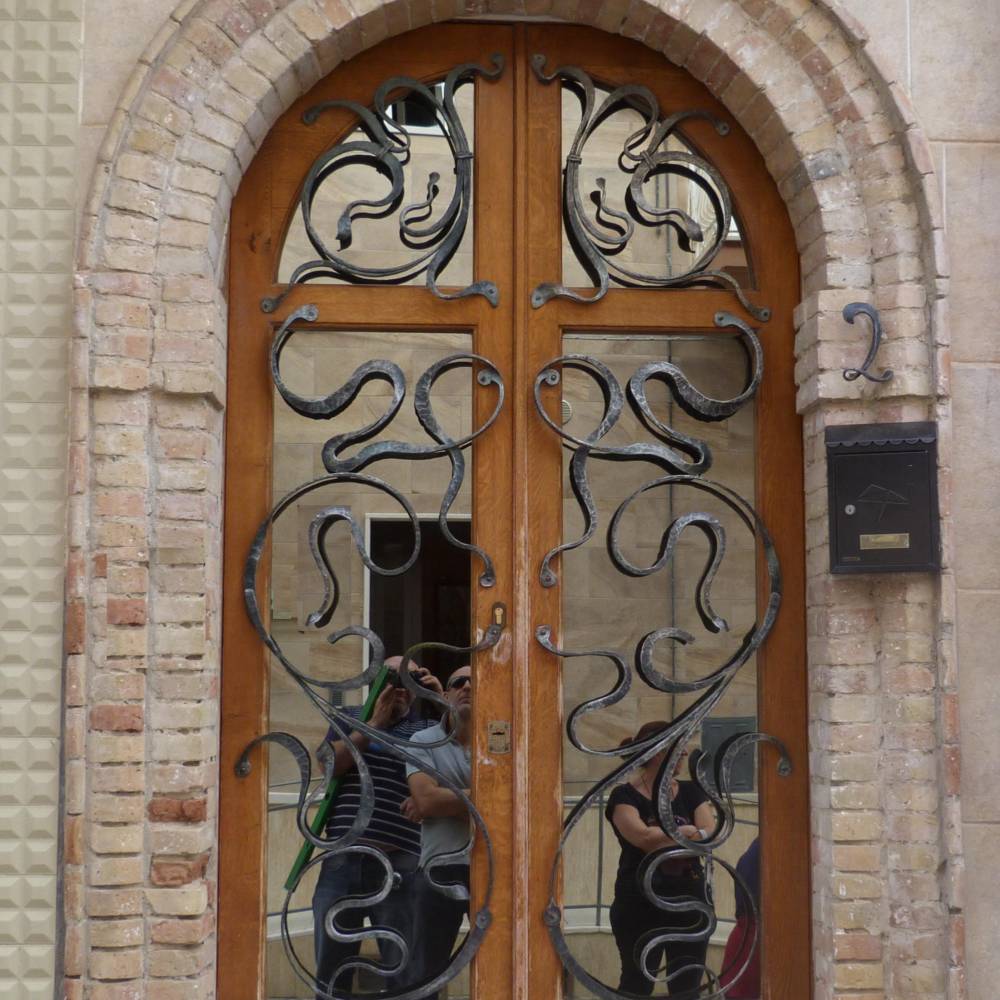  Protection for wrought iron door