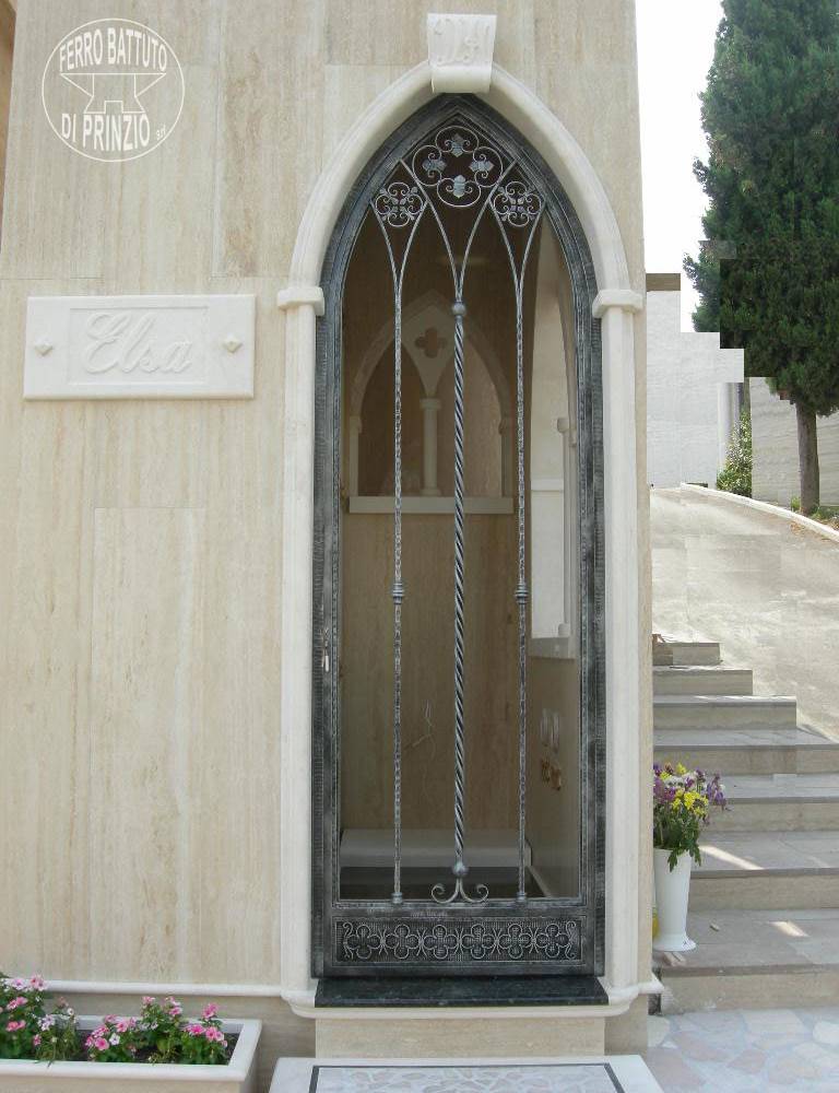 Wrought iron door, Gothic style