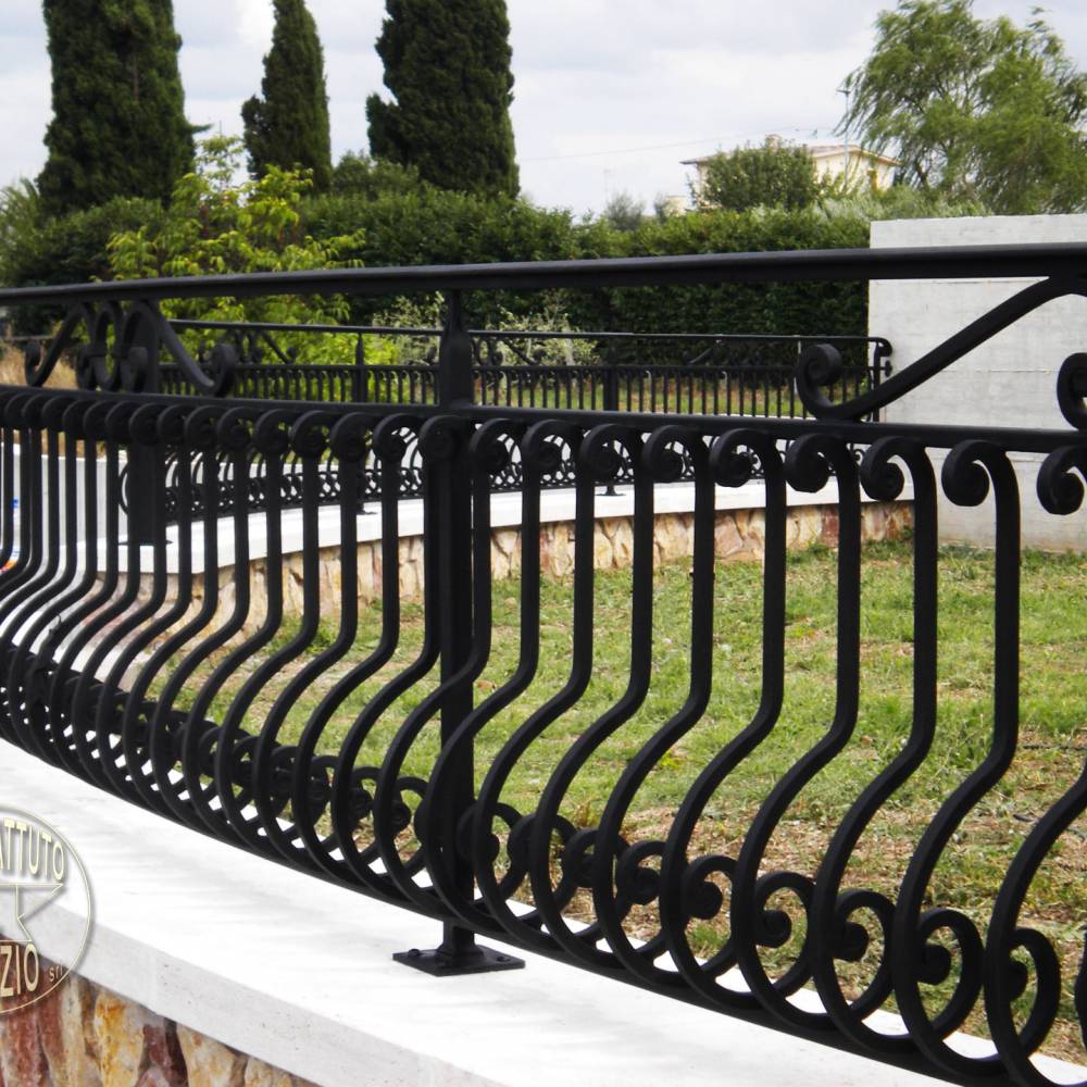 Baroque wrought iron fence