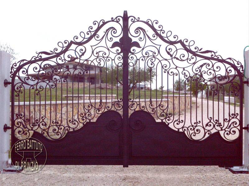 Baroque wrought iron gate