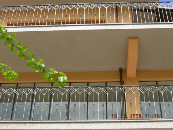Balcony railings in wrought iron for condominium