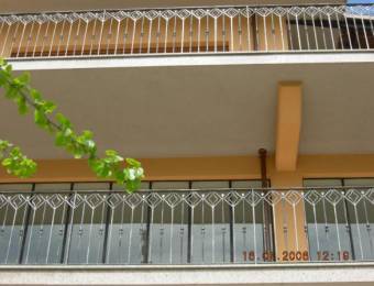 Balcony railings in wrought iron for condominium
