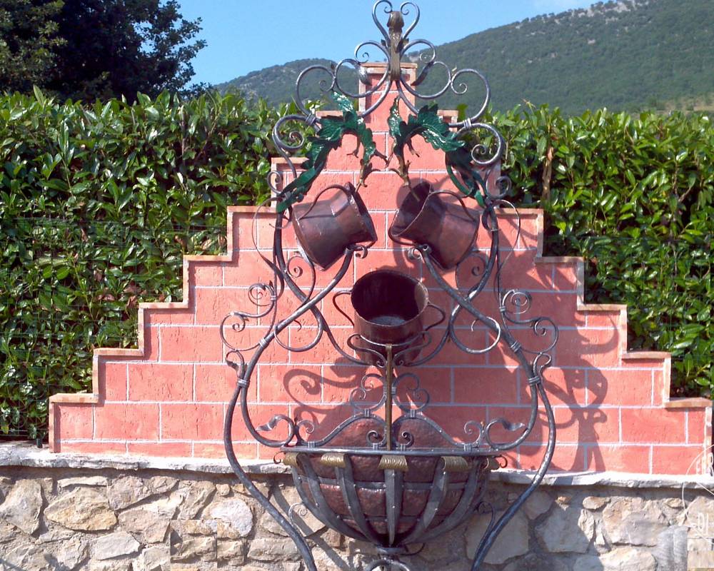 Fountain in wrought iron