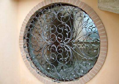 wrought iron grate window