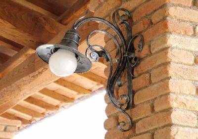 Wrought iron lamppost