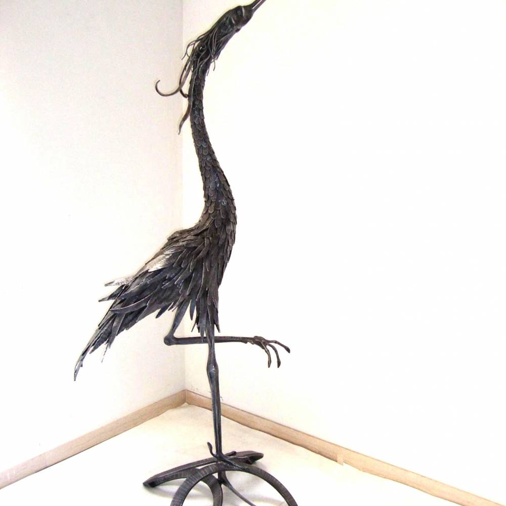 Wrought iron sculpture - Heron