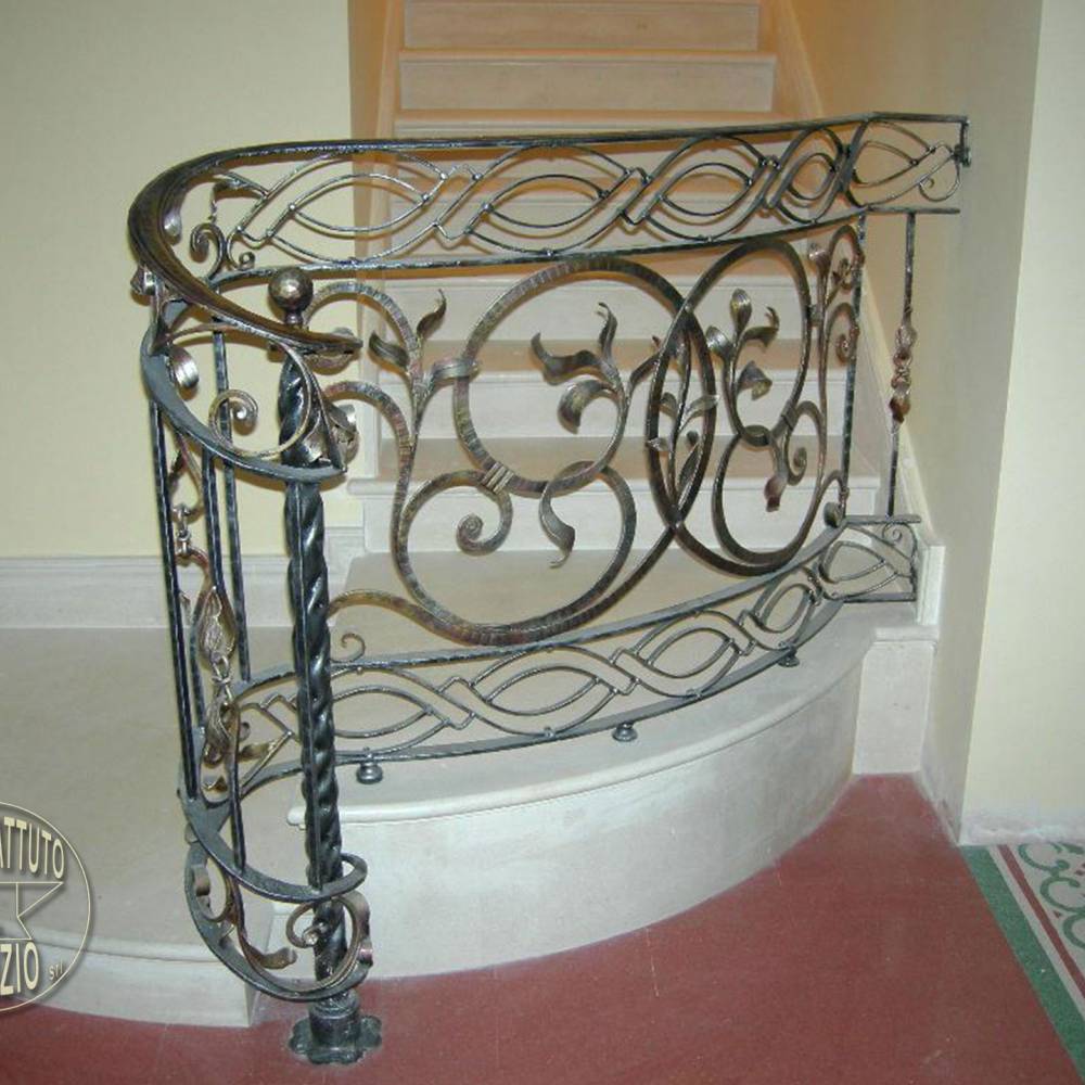 Interior wrought iron railing