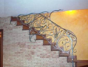 Wrought iron railing for stairways
