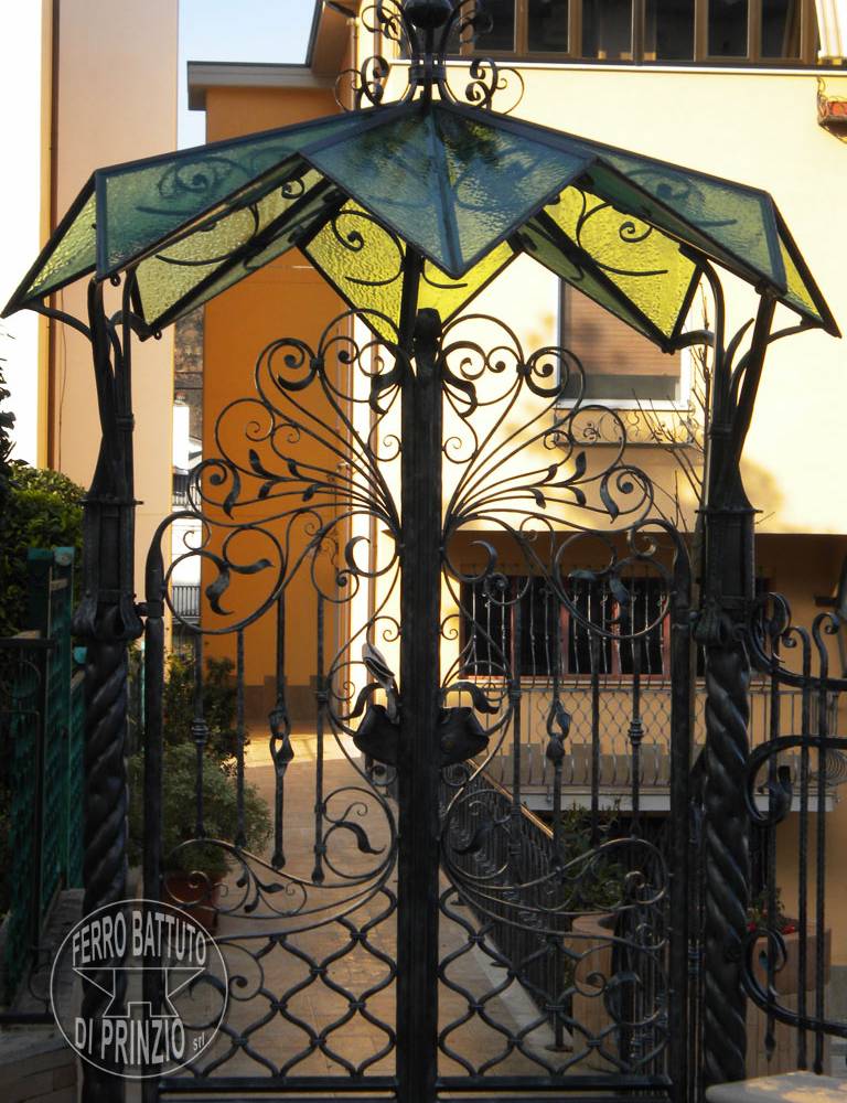 Wrought iron canopy