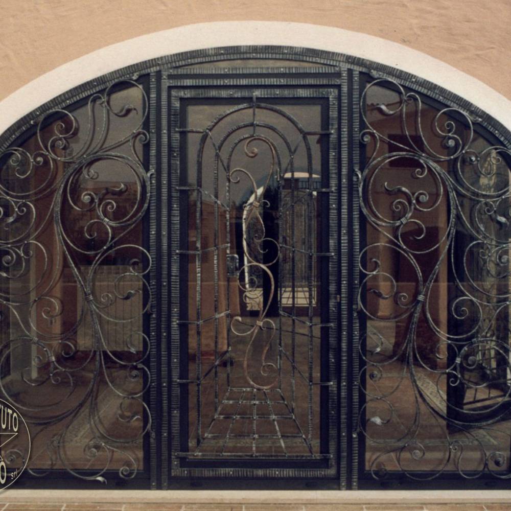 Door - Wrought iron and glass