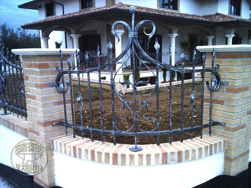Wrought iron fence for villa
