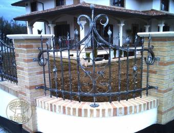 Wrought iron fence for villa