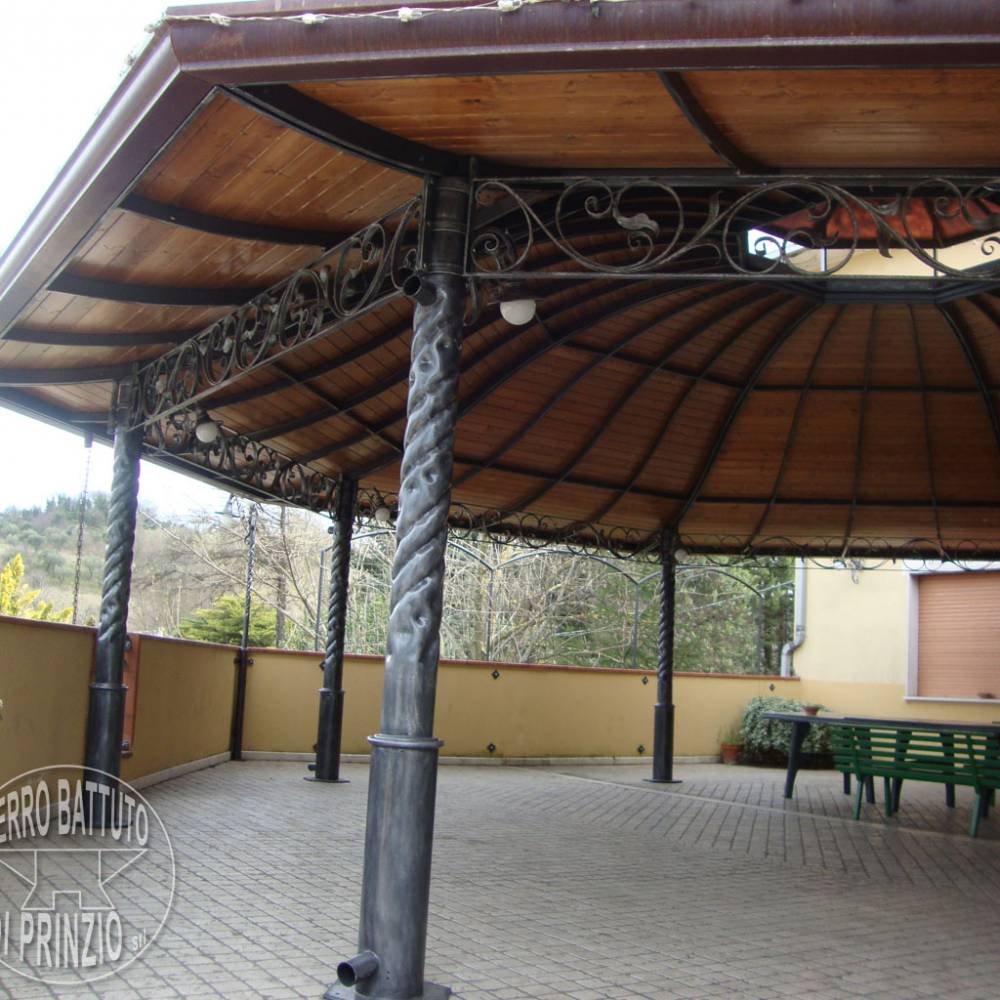 Wrought iron gazebo