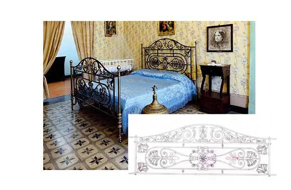 Wrought iron bed - D'Annunzio Museum Pescara Abruzzo