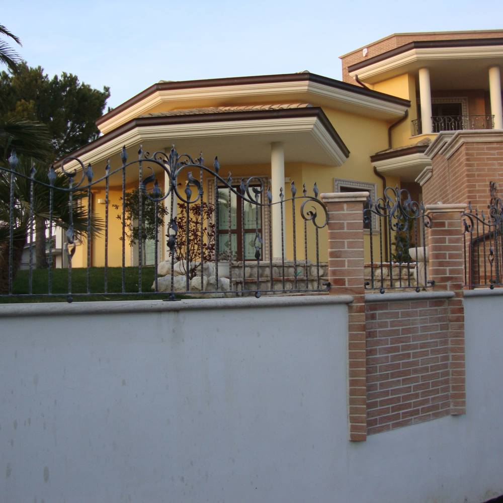 wrought iron fence for villa