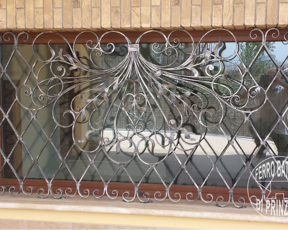 Wrought iron fixed grille