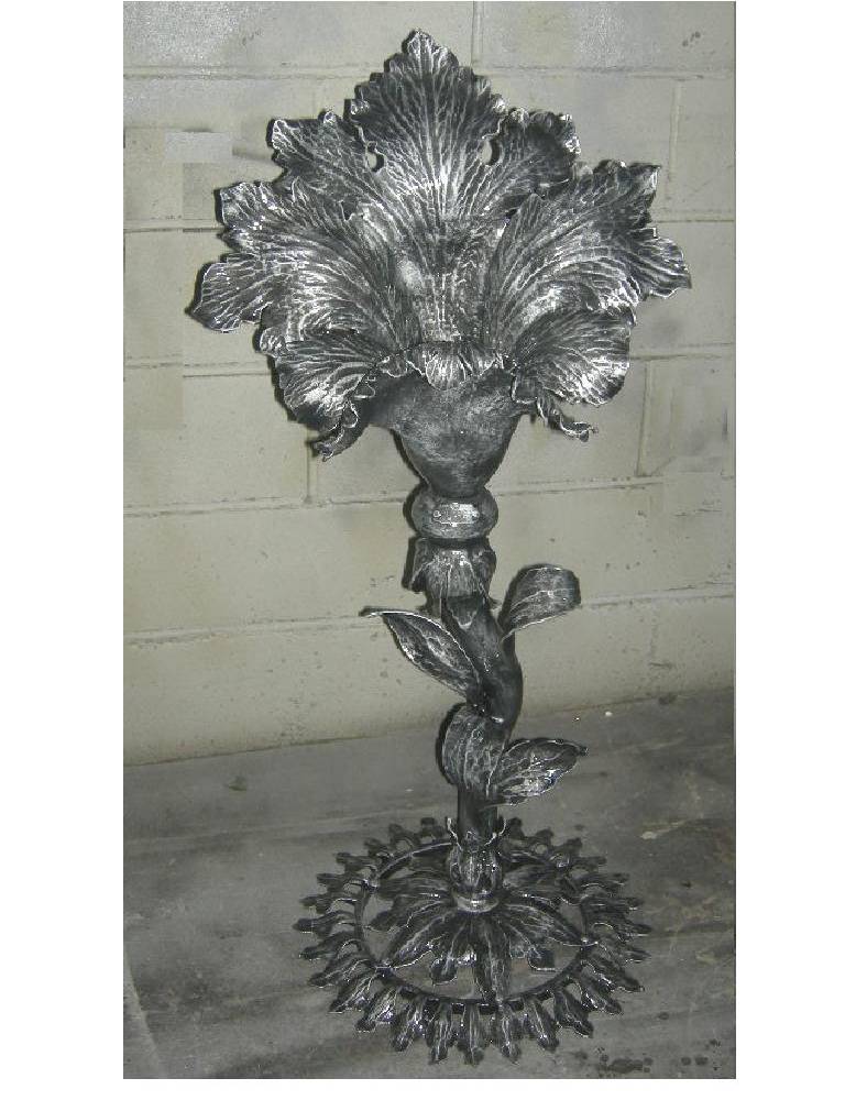 wrought iron fountain flower