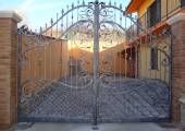 Wrought iron gate for small villa