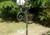 hand made and decorated wrought iron lamp for garden