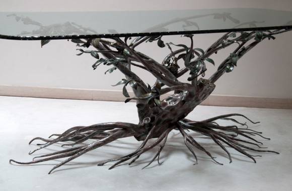 Wrought Iron Table in the shape of tree